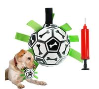 Pelota de fútbol para perros, juego duradero para patio de mascotas, juguete indestructible para masticar cachorros, accesorio de juego al aire libre, juguete acuático perfecto para cachorros o