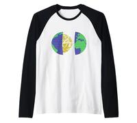 Pelota de golf Tierra con banda de goma en el centro Modelo Haskell Camiseta Manga Raglan