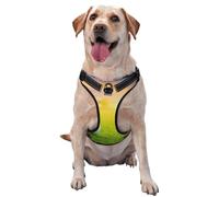 Pelota de Golf Verde con Estampado de Atardecer,Arnés para Mascotas, arnés Reflectante Ajustable para Perros,S