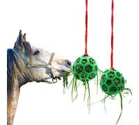 Pelota de golosinas para caballos, 2 unidades, juguete de alimentación para caballos, cabras y ovejas, accesorio para aliviar el estrés para establos y potreros