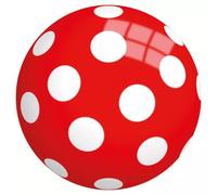 Pelota de goma roja con lunares - 23 cm