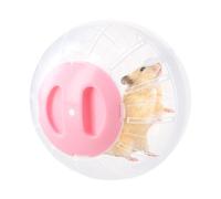 Pelota de Hámster, 14,5cm, Bola Hamster Comun, Transparente Juguete Bola de Hámster, Runball Hamster Plástico, Rueda para Ratas, Roedores, Jerbos, Mascota Pequeña (Rosa Transparente)