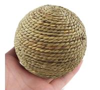 Pelota de Heno para Conejos, Juguetes Naturales para RER Conejos, Accesorios para Roedores con Cuidado Rodillos Juguetes para Dientes Dispensador Forraje Juego Casa Jardín Terraza