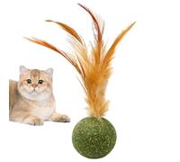 Pelota de hierba gatera - Hierba gatera de 3,94 x 1,18 pulgadas | Juguete masticable para gatos con cola | Deliciosa golosina para gatitos, energía para ejercicio, estimulación mental, juego, caza