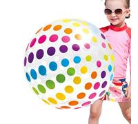 Pelota de juego inflable gigante: patrón de rayas de alta visibilidad, flotador suave lleno de aire, pelota de ejercicio de vinilo a prueba de fugas, accesorio de natación portátil | Conjunto de