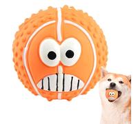 Pelota De Juguete De Látex Para Perros - Pelota Con Silbato Con Cara Sonriente Tipo Ligero Que Es Fácil De Masticar | Diseño Hinchable Que Es Fácil De Manejar Para Gatos Pequeños, Así Como Para