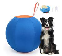 Pelota de juguete grande para perros, 1 paquete, inflable, resistente al desgaste y seguro para perros, pelota de juego extragrande para perros, PVC azul y poliéster, parque, césped, piscina