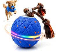 Pelota de juguete interactiva inteligente para perros con rodamiento automático y rebote con luz brillante RGB, sonido realista de pájaro, 35 dB, silencioso, tipo C, recargable, E-TPU, resistente a
