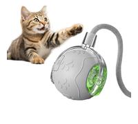 Pelota de juguete interactiva para gatos, divertido juego recargable para cachorros, bolas de silicona con cuerda, para jugar en interiores, enriquecimiento, ejercicio, estimulación del aburrimiento