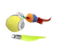 Pelota de juguete interactiva para gatos, juego eléctrico de 3 modos de rodar automáticamente, con cola para rechinar los dientes, entretenimiento, del aburrimiento, correr, ejercicio,