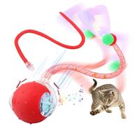 Pelota de juguete interactiva para gatos, recargable de 360° con movimiento automático para gatos