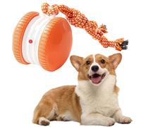 Pelota de juguete interactiva para perros, bola rodante automática con cola para mascotas pequeñas y medianas, bola de movimiento inteligente para jugar en interiores, alivio del aburrimiento y