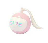 Pelota de juguete para gatos autoajustable, juguete interactivo inteligente 2 en 1 con luz LED incorporada, bola giratoria automática para animales recargable mediante USB, pelota de juguete para