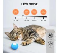 Pelota de Juguete para Gatos con Control Remoto - Pelota Alegre Interactiva con Cantos de Pájaros Realistas para Gatos - Carga Segura Tipo C - para y Gatitos de Interior Azul (Bola de