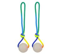 Pelota de juguete para perros que en la oscuridad con cuerda | Juego de mordedor y remolcador hinchable de 2 piezas para estimulación y enriquecimiento mental de cachorros | Masticable para mas