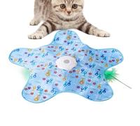 Pelota de juguetes para gatos para interiores, juguete interactivo para gatos, juguete para atrapar ratones, tapete para gatos con pelota, juego estimulante recargable para gatitos para instintos de