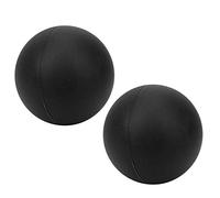 Pelota de masaje de gel, pelota de yoga, herramienta profesional de automasaje para del dolor, del estrés, terapia de puntos gatillo, pilates, yoga, fisioterapia, gel, 2 piezas, (Black)