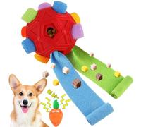 Pelota de olfateo para Perros, Rompecabezas Interactivo para Perros para fomentar Las Habilidades Naturales de forraje, alimentador Lento para Entrenamiento y Alivio del estrés (Rojo)