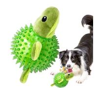 Pelota de para perros - 4.3 x 6.2 pulgadas, chirriante y puntiagudo, bolas de ligeras para perros, juguetes de peluche fuertes y rebotantes de rana/erizo | Juguetes de peluche