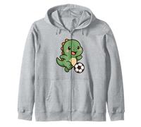 Pelota de Patada de Dinosaurio. Lindo Dinosaurio de fútbol Kawaii Sudadera con Capucha