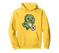 Pelota de Patada de Dinosaurio. Lindo Dinosaurio de fútbol Kawaii Sudadera con Capucha
