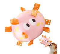 Pelota de peluche para perros chirriante, balón de fútbol para perros con correas, balón de fútbol medio para con correas - Pelota interactiva para animales agresivos para de talla grande, cachorro y