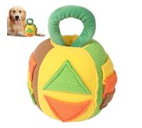 Pelota de peluche para perros con chirrido - Bonita pelota de entrenamiento cerebral de poliéster, rapé de poliéster, para limpiar los dientes | Juguete para masticar con chirridos