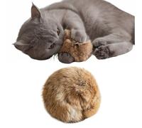 Pelota de piel de conejo, juguete para gatos, bolas de juguete suaves y esponjosas actualizadas 2026, bola de piel de conejo para gatos, juguetes de hierba gatera para gatos de interior, lavable, para