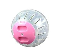 Pelota de plástico para deportes al aire libre, de 10/12 cm, para tierra, rata, mascota pequeña, pelota de correr, hámster, bola de ejercicio de jerbo (rosa, S)
