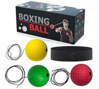 Pelota de reacción de boxeo, 3 bolas de reacción de boxeo diferentes con diadema, juego de bolas de reflejo de boxeo, perfecto para reacción, velocidad de perforación, habilidad de lucha, fitness
