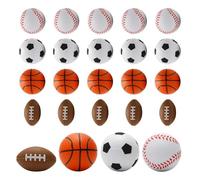 Pelota de rebote sensorial Fidget Toys - Pelota de goma para el alivio del estrés para interior y exterior, diseños deportivos para actividades familiares, fiestas de viaje, concentraciones