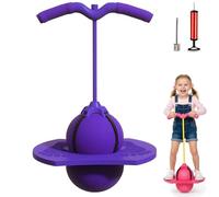 Pelota De Salto De Equilibrio con Mango Y Bomba De Bola, Duradera Y Resistente, Segura Y Antideslizante For Entrenamiento De Equilibrio Y Coordinación(Purple)