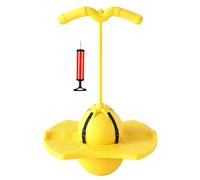 Pelota de salto de equilibrio for niños, tabla de equilibrio de salto antideslizante for niños, pelota de rebote loca con mango y bomba, tabla de truco de salto de rebote(Yellow)