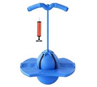 Pelota de salto de equilibrio for niños, tabla de equilibrio de salto antideslizante for niños, pelota de rebote loca con mango y bomba, tabla de truco de salto de rebote(Blue)