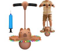 Pelota de salto para niños - con mango Capybara, Śfera para el entrenamiento 'equilibrio, bomba de aire suministrada | niños niñas guardería escuela primaria casa manta ejercicio