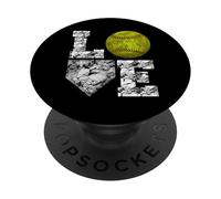 Pelota de sóftbol, diseño de Estilo Vintage, Lindo mamá papá Amor PopSockets PopGrip Adhesivo