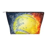 Pelota de Tenis en Fuego y Agua, Bolsa de artículos de tocador Bolsa de Maquillaje Bolsa de cosméticos Bolsa de artículos de tocador de Viaje portátil
