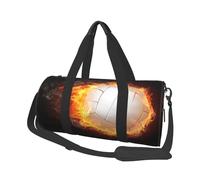 Pelota de Voleibol de Llama de Fuego Fresco, Bolsa de Viaje de Gran Capacidad, Bolso Redondo, Bolsa de Viaje Deportiva, Bolsa de Mano, Bolsa de Fitness