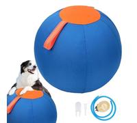 Pelota gigante para perros de rebaño | Gran balón hinchable antipinchazos, 45-65 cm | Juguete robusto de PVC poliéster con clip y bomba | Pelota grande de ejercicio para juegos y entrenamiento al aire