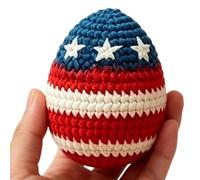 Pelota Hacky Tejida Colorido 4 de Julio Bandera de los Estados Unidos