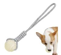 Pelota inflable duradera - Juguete masticable sólido de 5,5 x 3,4 cm con cuerda para buscar y entrenar al aire libre, pelota fuerte resistente a las mordeduras para perros activos
