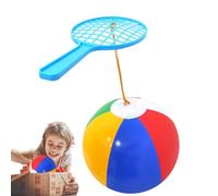 Pelota inflable para raqueta para niños, inflable para pelota de raqueta | con pelota con raqueta de dibujos animados | con pelota de aplauso para el