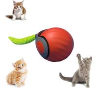 Pelota interactiva con Sonido chirriante para Perros, Recargable, Naranja, para Gatos, con Movimiento eléctrico automático, Ajuste de Dos velocidades y Cola de Repuesto.