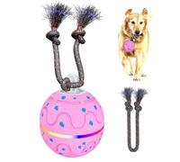 Pelota interactiva inteligente para perros, juguete de movimiento automático, rebote y rotación para perros medianos/grandes, bola rodante de TPU E con modos normales y locos, sonidos de pájaros