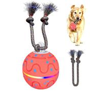 Pelota interactiva inteligente para perros, juguete de movimiento automático, rebote y rotación para perros medianos/grandes, bola rodante de TPU E-TPU con modos normales y locos, sonidos de pájaros