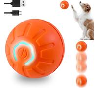 Pelota interactiva interactiva para perros, bolas de juguete recargables para gatos, bola rodante para perros con luz LED, bola flotante de goma duradera de alto rebote para gatitos, cachorros