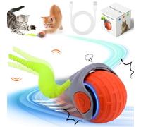 Pelota interactiva para gatos, Pelota interactiva para perros, juguetes eléctricos automáticos para gatos de interior, Pelot-a Rodante Automática para Gatos Y Perros para Cachorros Pequeños y Medianos