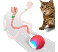 Pelota Interactiva para Gatos Smart Rolling Ball 360° Rotating Recargable, Activo, Gato, Perro, Mascota con Luz LED Materiales Duraderos y Seguros Evitar Obstáculos Tres Modos de Trabajo Pelota