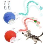 Pelota Interactiva para Gatos Smart Rolling Ball 360° Rotating Recargable, Activo, Gato, Perro, Mascota con Luz LED Materiales duraderos y seguros Evitar obstáculos Tres Modos de Trabajo Pelota