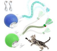 Pelota Interactiva para Gatos Smart Rolling Ball 360° Rotating Recargable, Activo, Gato, Perro, Mascota con Luz LED Materiales duraderos y seguros Evitar obstáculos Tres Modos de Trabajo Pelota
